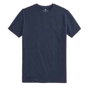 Mack Weldon Silver Crew Neck Short Sleeve Supima Cotton T-Shirt True Navy Blue S